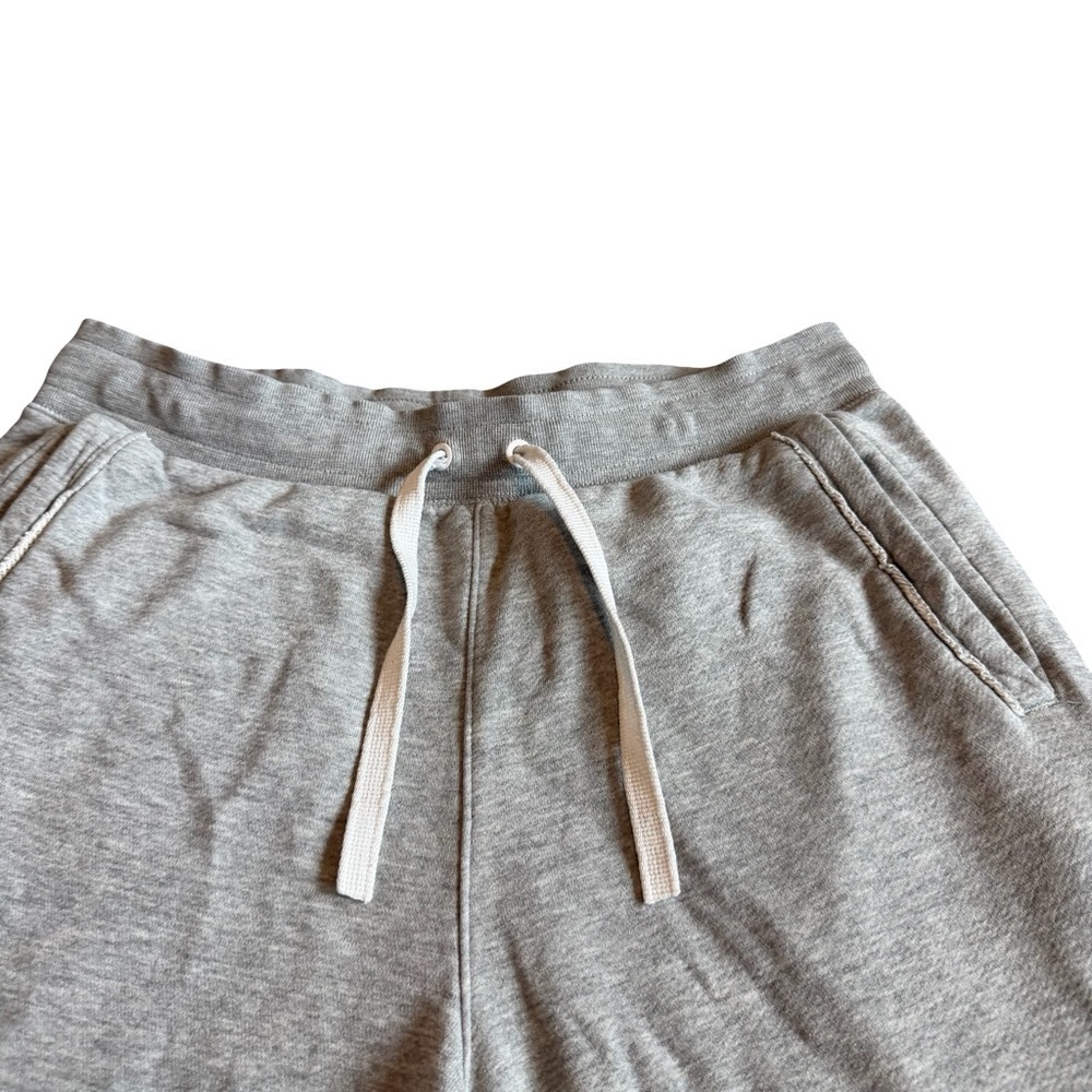 Nike Grey Athletic Shorts Athleisure White Logo Comfort Cotton Stretch Small Men - Picture 2 of 11